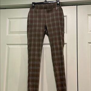 Tommy Hilfiger Brown Plaid Pantsuit